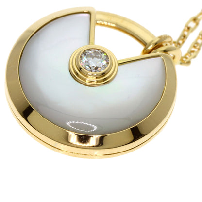 CARTIER Amulet SM Shell Diamond Necklace K18 Yellow Gold Ladies [Used]