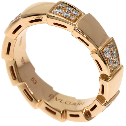 BVLGARI Serpenti Viper Diamond #53 Ring K18 Pink Gold Ladies [Used]