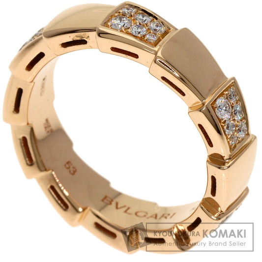 BVLGARI Serpenti Viper Diamond #53 Ring K18 Pink Gold Ladies [Used]