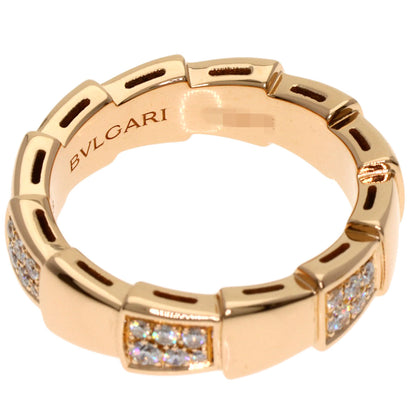 BVLGARI Serpenti Viper Diamond #53 Ring K18 Pink Gold Ladies [Used]
