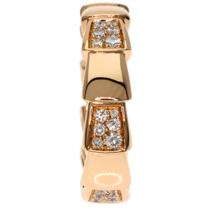 BVLGARI Serpenti Viper Diamond #53 Ring K18 Pink Gold Ladies [Used]