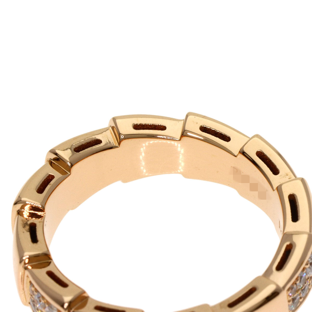BVLGARI Serpenti Viper Diamond #53 Ring K18 Pink Gold Ladies [Used]