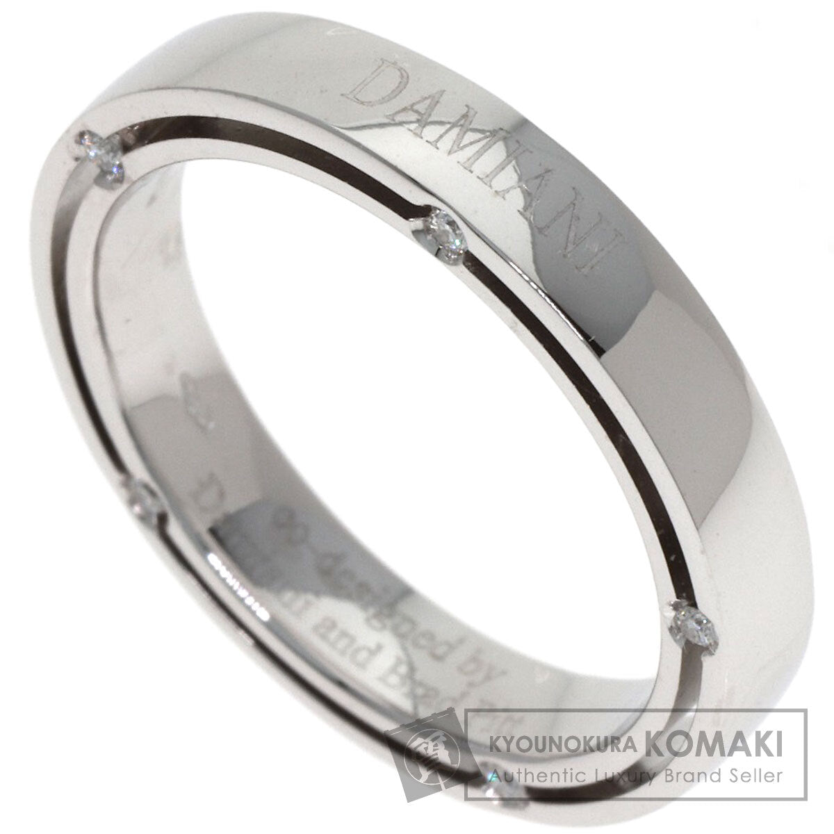 Damiani D-Side Diamond Ring K18 White Gold Ladies [Used]