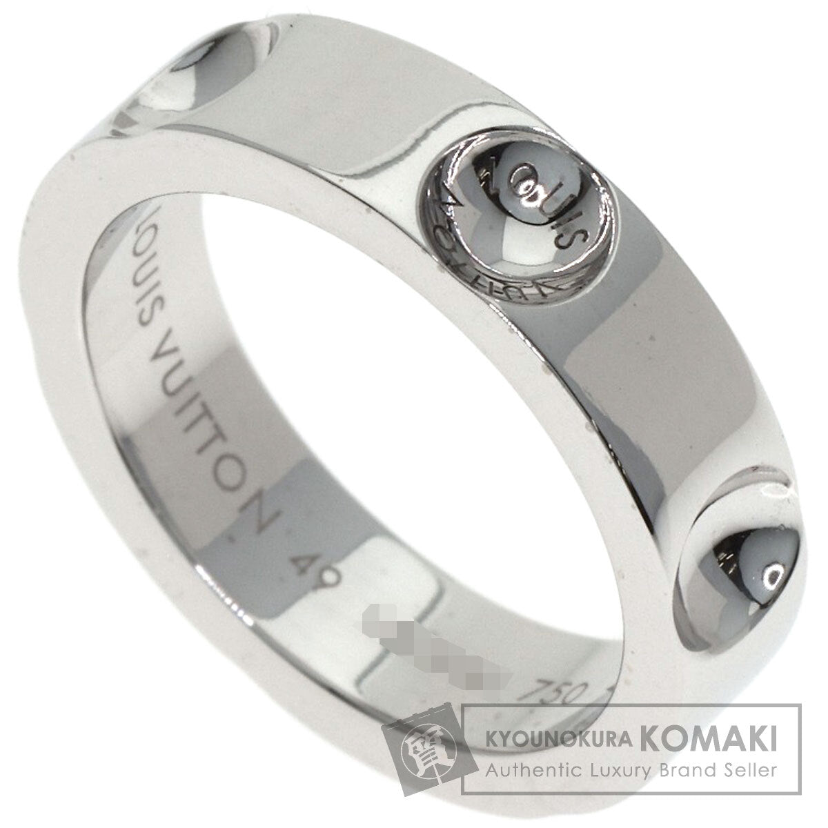 LOUIS VUITTON Petite Berg Empreinte #49 Ring K18 White Gold Ladies [Used]
