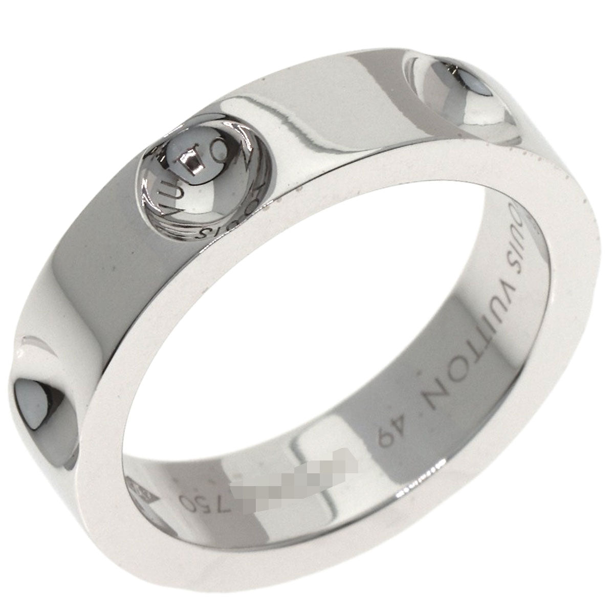 LOUIS VUITTON Petite Berg Empreinte #49 Ring K18 White Gold Ladies [Used]