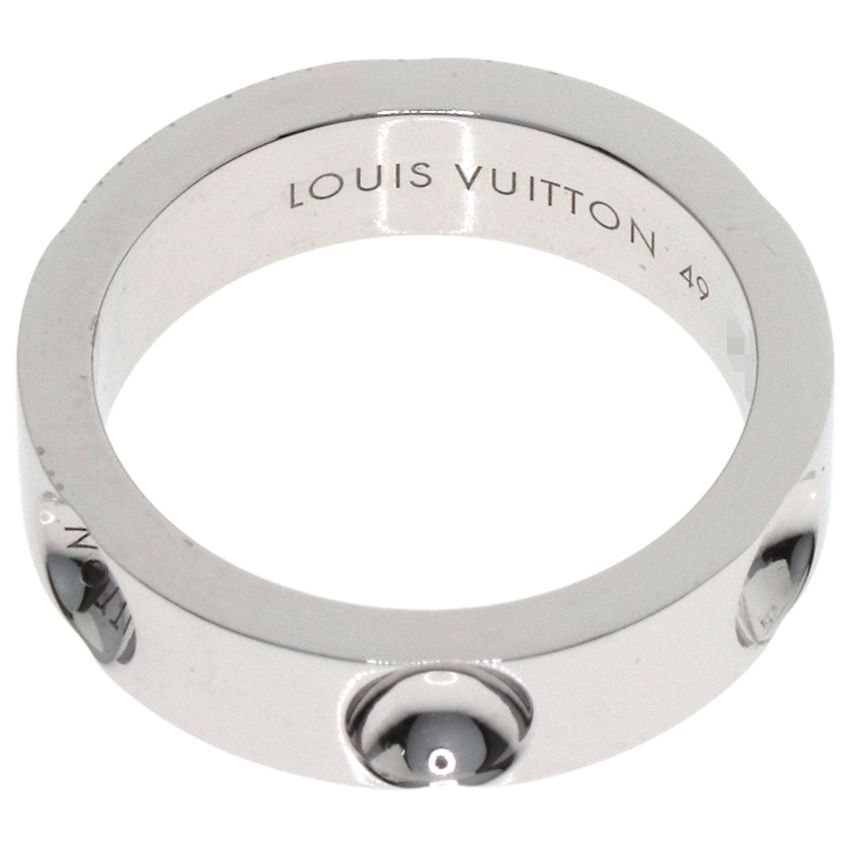 LOUIS VUITTON Petite Berg Empreinte #49 Ring K18 White Gold Ladies [Used]