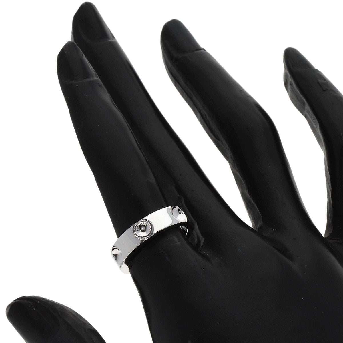 LOUIS VUITTON Petite Berg Empreinte #49 Ring K18 White Gold Ladies [Used]
