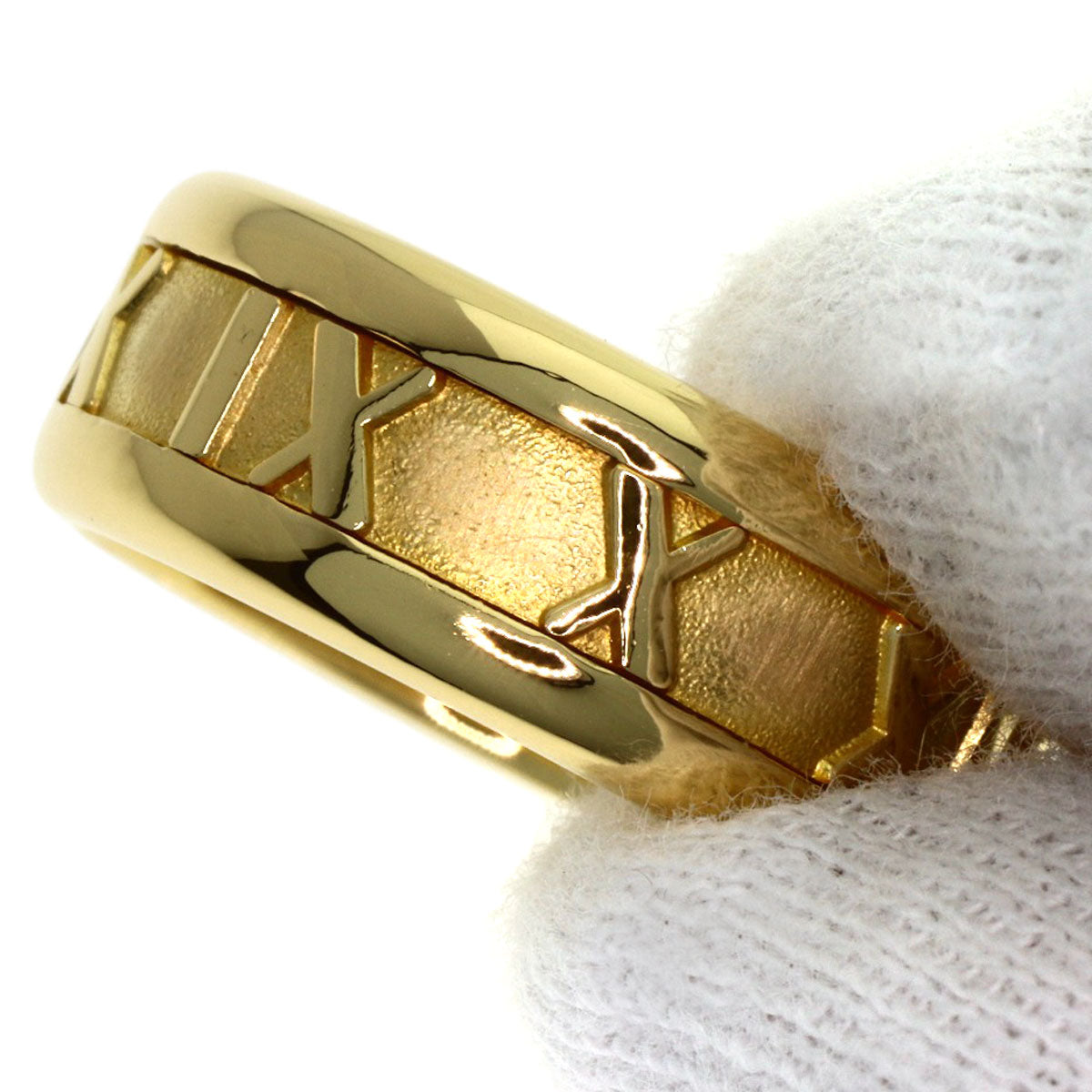 TIFFANY&Co. Atlas Ring K18 Yellow Gold Ladies [Used]
