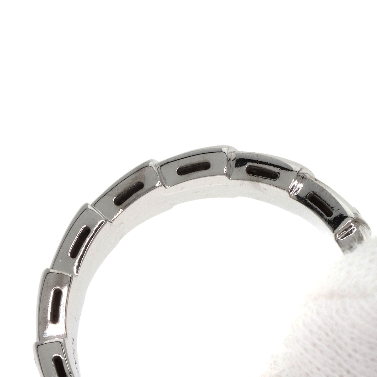 BVLGARI Serpenti Viper Full Diamond #62 Ring K18 White Gold Ladies [Used]