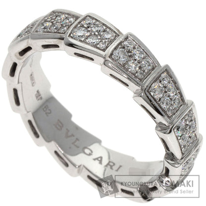 BVLGARI Serpenti Viper Full Diamond #62 Ring K18 White Gold Ladies [Used]