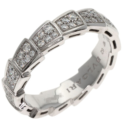 BVLGARI Serpenti Viper Full Diamond #62 Ring K18 White Gold Ladies [Used]