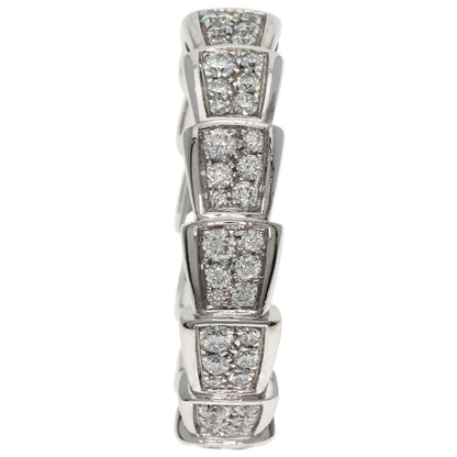 BVLGARI Serpenti Viper Full Diamond #62 Ring K18 White Gold Ladies [Used]