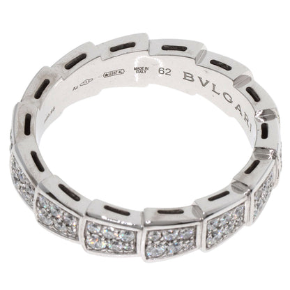 BVLGARI Serpenti Viper Full Diamond #62 Ring K18 White Gold Ladies [Used]