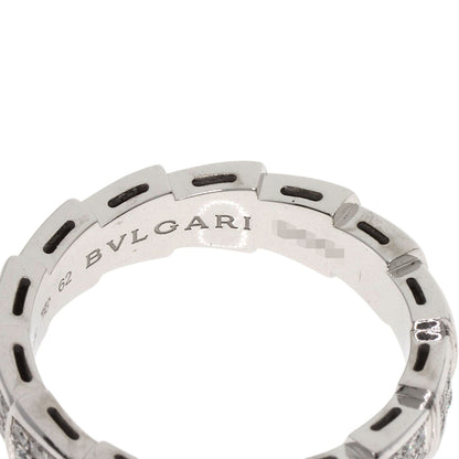 BVLGARI Serpenti Viper Full Diamond #62 Ring K18 White Gold Ladies [Used]