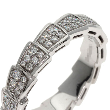 BVLGARI Serpenti Viper Full Diamond #62 Ring K18 White Gold Ladies [Used]
