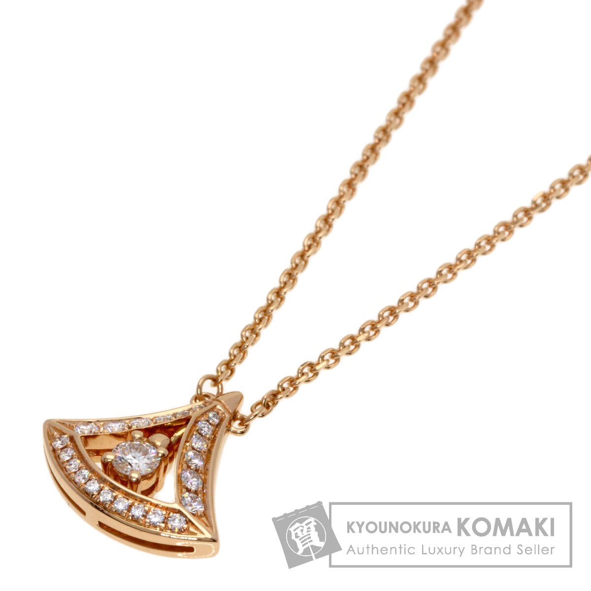 BVLGARI Diva Dream Diamond Necklace K18 Pink Gold Ladies [Used]