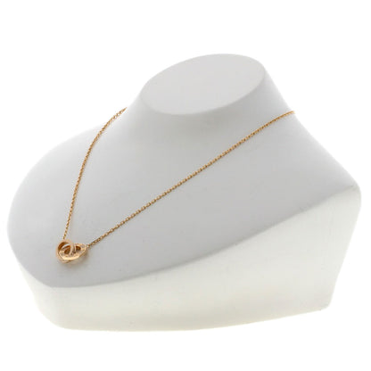 CARTIER Love Circle Full Diamond Necklace K18 Pink Gold Ladies [Used]