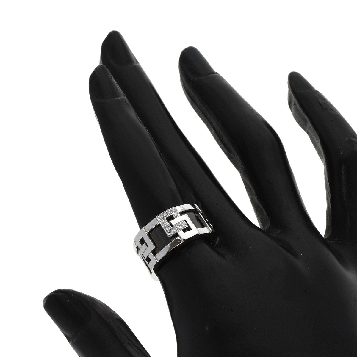 MIKIMOTO Set ring Diamond Ring K18 White Gold Ladies [Used]
