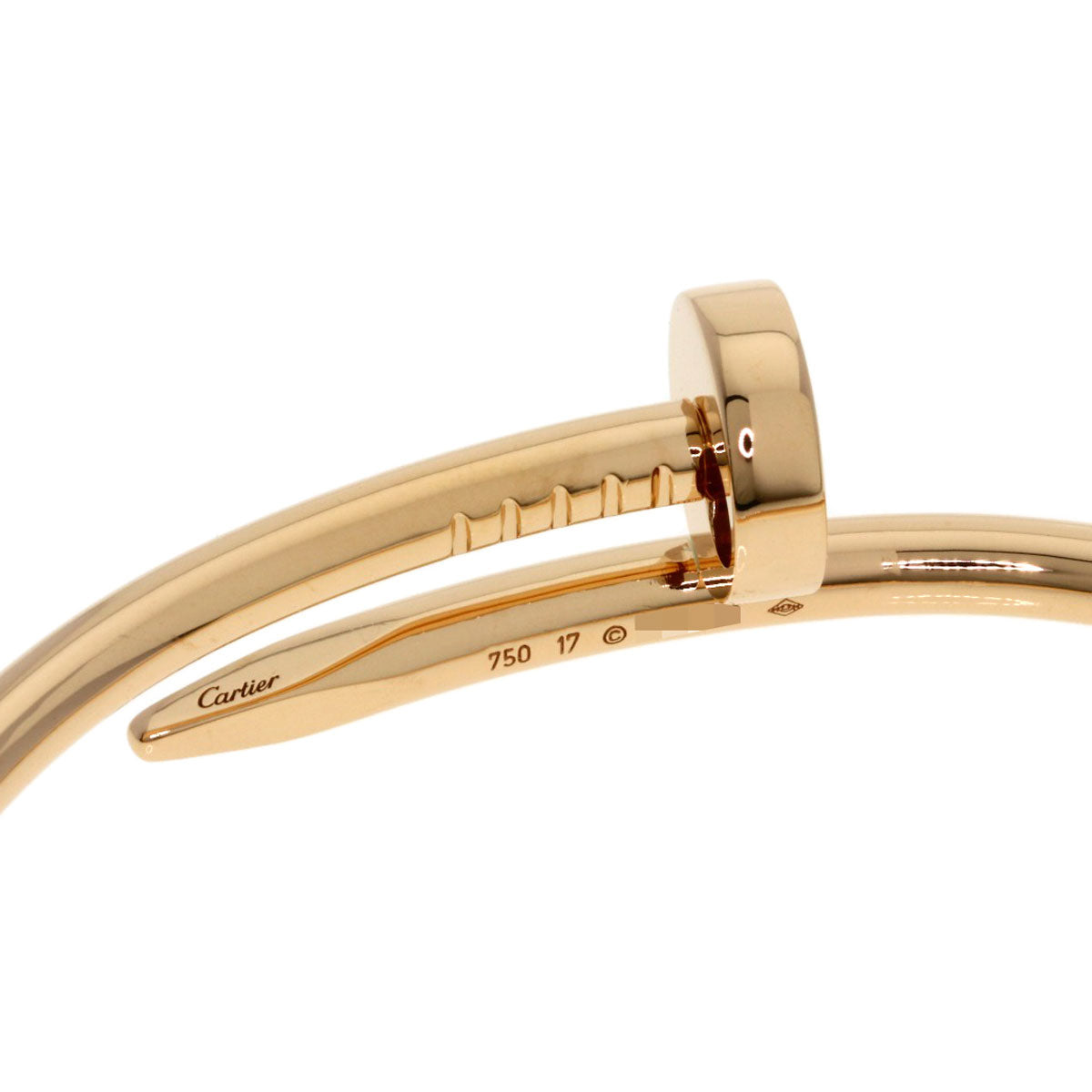 CARTIER Just Uncle # 17 Bracelet K18 Pink Gold Ladies [Used]