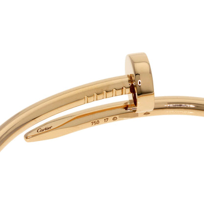 CARTIER Just Uncle # 17 Bracelet K18 Pink Gold Ladies [Used]