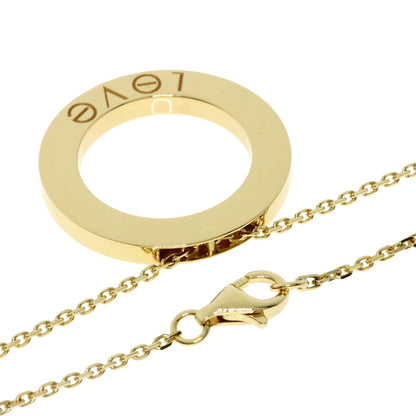 CARTIER Love circle Diamond Necklace K18 Yellow Gold Ladies [Used]