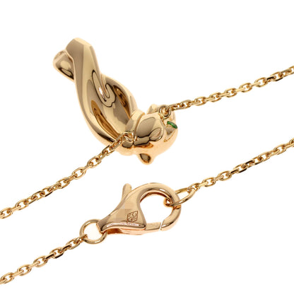 CARTIER PANTHERE Tsavorite Garnet Onyx Necklace K18 Pink Gold Ladies [Used]