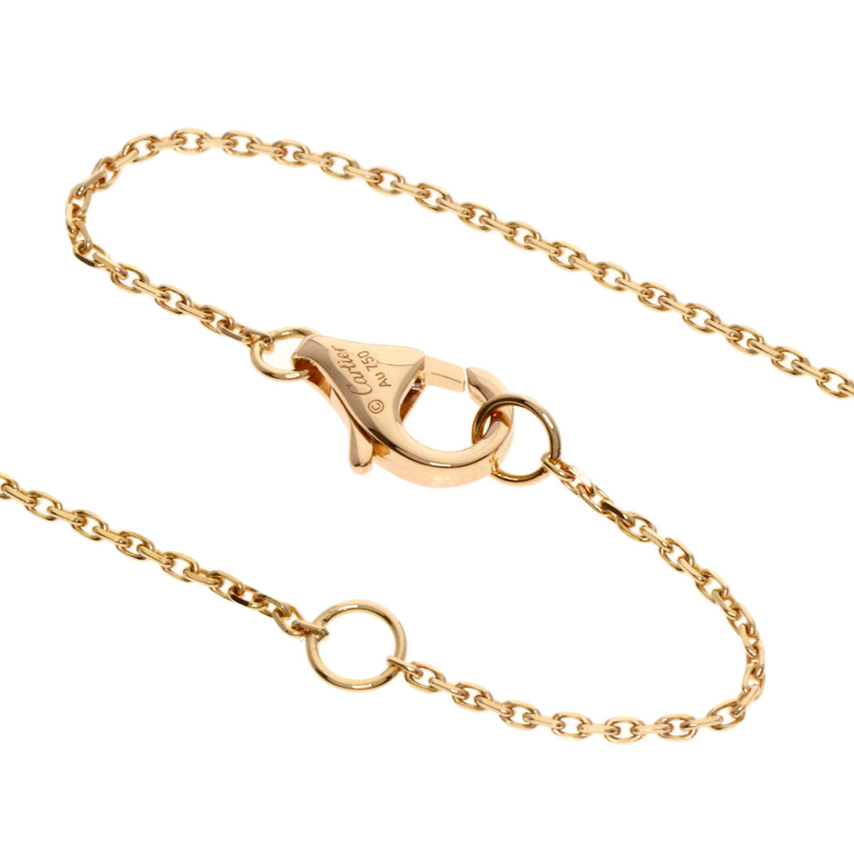 CARTIER PANTHERE Tsavorite Garnet Onyx Necklace K18 Pink Gold Ladies [Used]