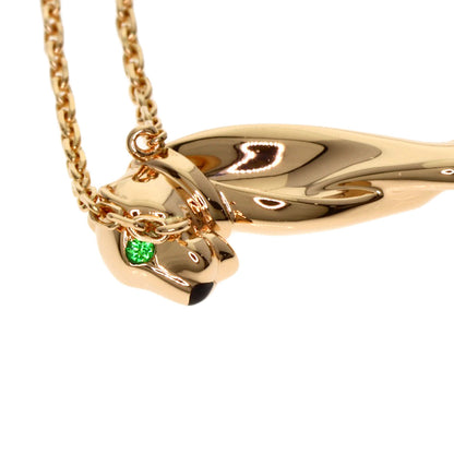CARTIER PANTHERE Tsavorite Garnet Onyx Necklace K18 Pink Gold Ladies [Used]