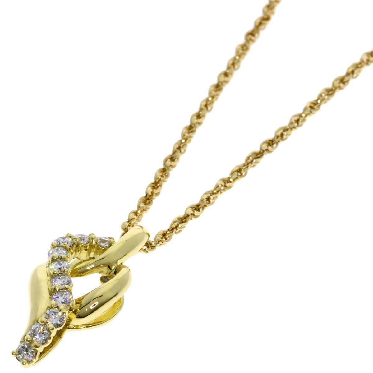 CELINE Diamond Necklace K18 Yellow Gold Ladies [Used]