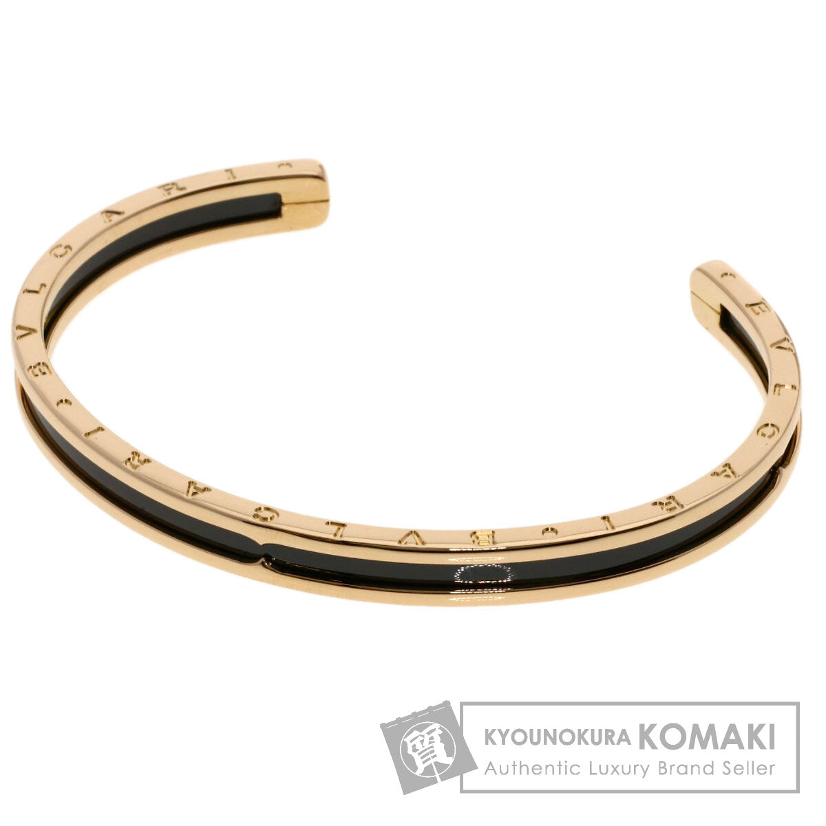ブルガリ B-zero1 ビーゼロワン SM ブラック セラミック ブレスレット K18ピンクゴールド レディース 【中古】【BVLGARI】