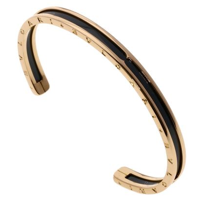 ブルガリ B-zero1 ビーゼロワン SM ブラック セラミック ブレスレット K18ピンクゴールド レディース 【中古】【BVLGARI】
