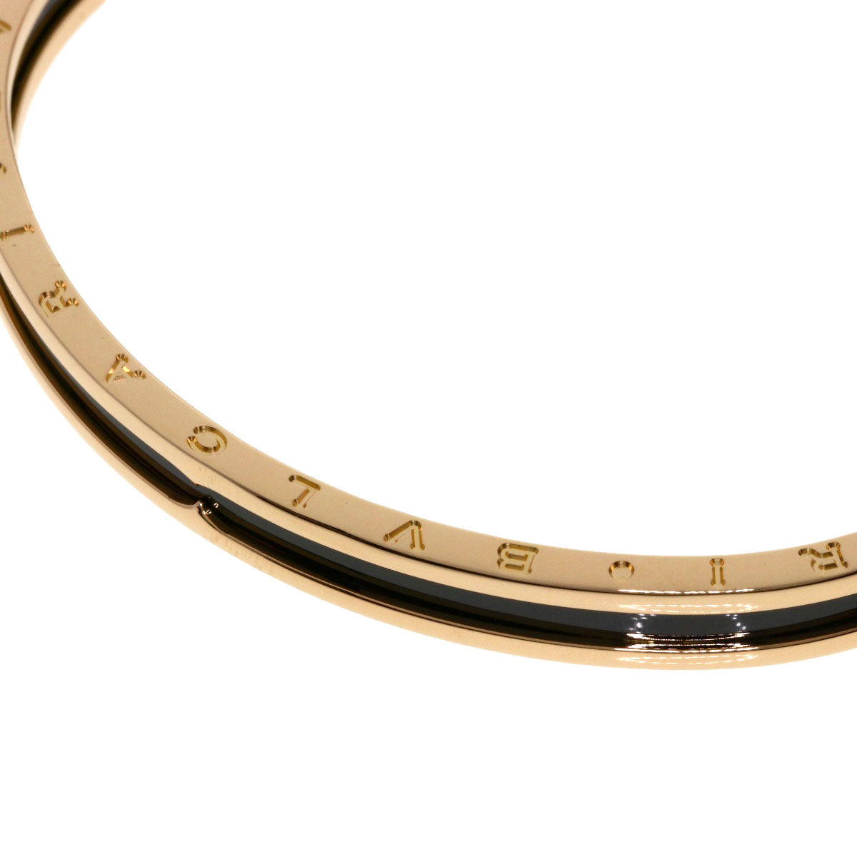ブルガリ B-zero1 ビーゼロワン SM ブラック セラミック ブレスレット K18ピンクゴールド レディース 【中古】【BVLGARI】