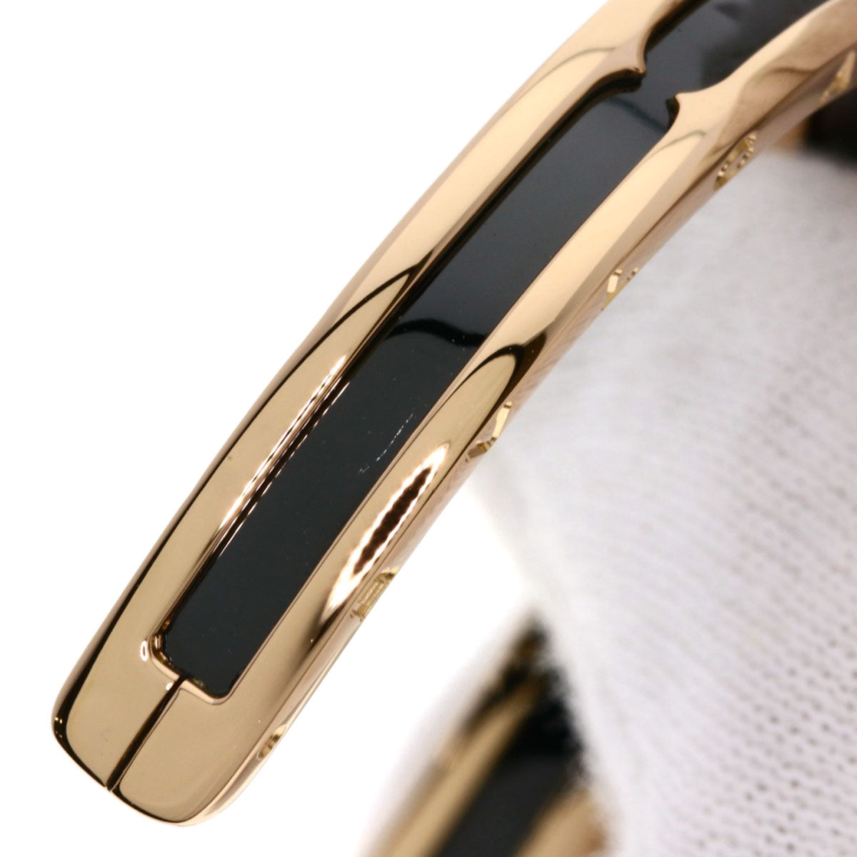 ブルガリ B-zero1 ビーゼロワン SM ブラック セラミック ブレスレット K18ピンクゴールド レディース 【中古】【BVLGARI】
