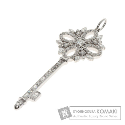 TIFFANY&Co. Victoria Key Diamond Pendant top K18 White Gold Ladies [Used]