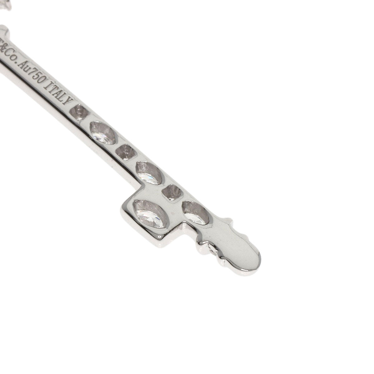 TIFFANY&Co. Victoria Key Diamond Pendant top K18 White Gold Ladies [Used]