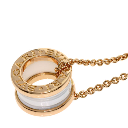 BVLGARI B.zero1 White Ceramic Necklace K18 Pink Gold Ladies [Used]