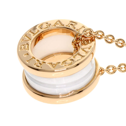 BVLGARI B.zero1 White Ceramic Necklace K18 Pink Gold Ladies [Used]