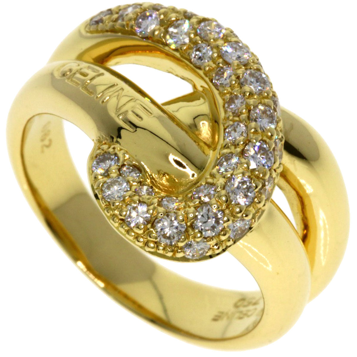 CELINE Diamond Ring K18 Yellow Gold Ladies [Used]