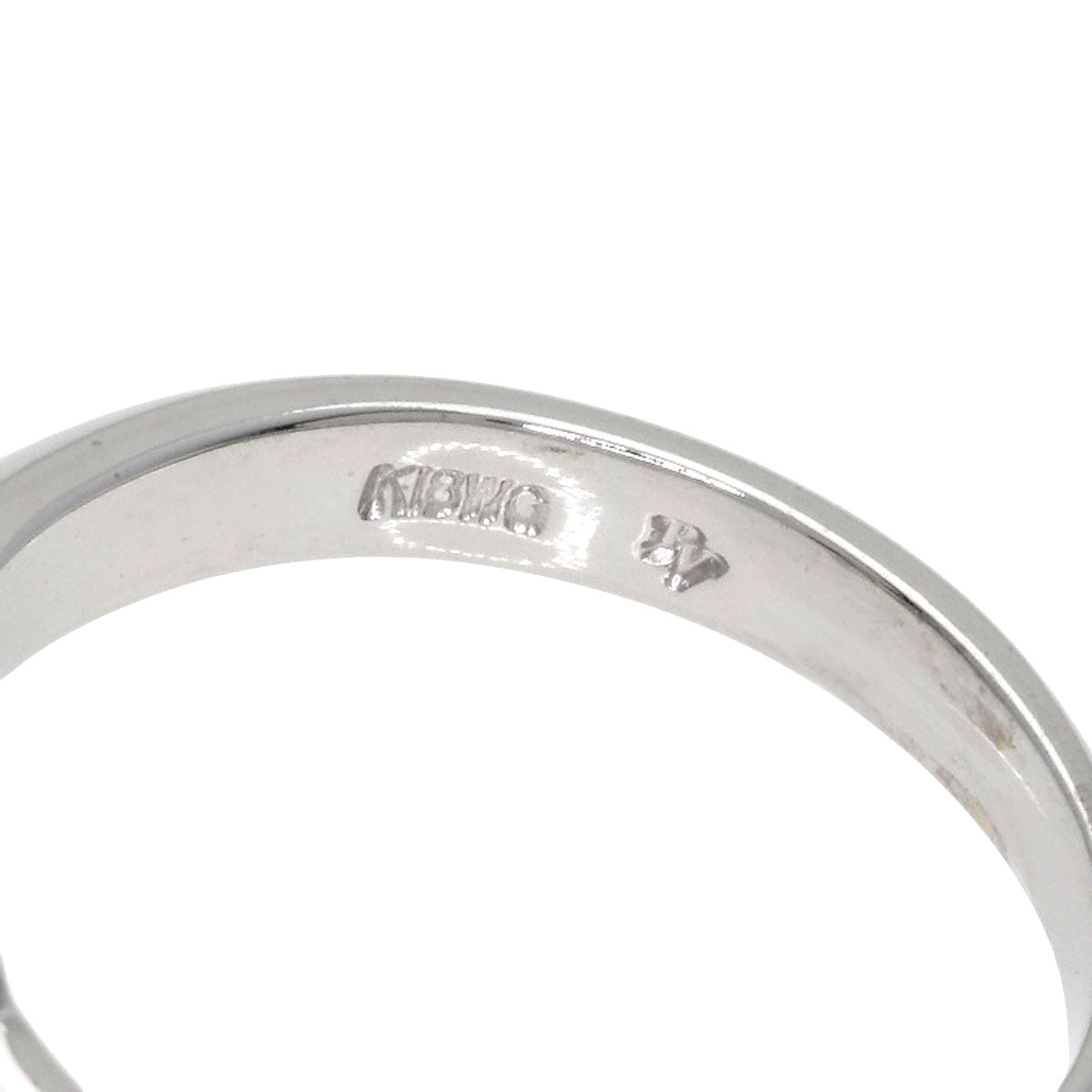 Ponte Vecchio Heart Pave Diamond Ring K18 White Gold Ladies [Used]