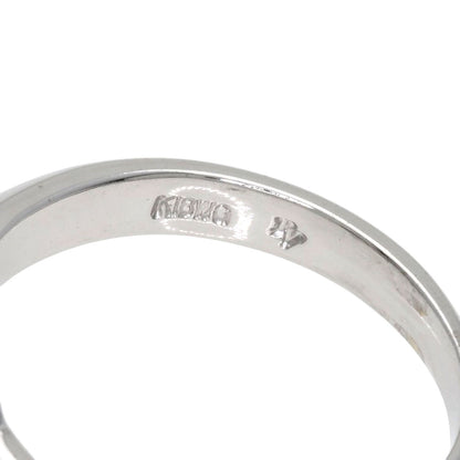 Ponte Vecchio Heart Pave Diamond Ring K18 White Gold Ladies [Used]