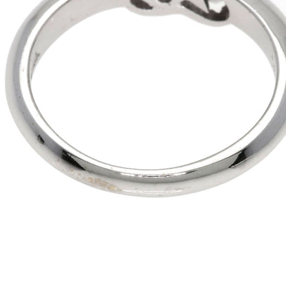 Ponte Vecchio Heart Pave Diamond Ring K18 White Gold Ladies [Used]