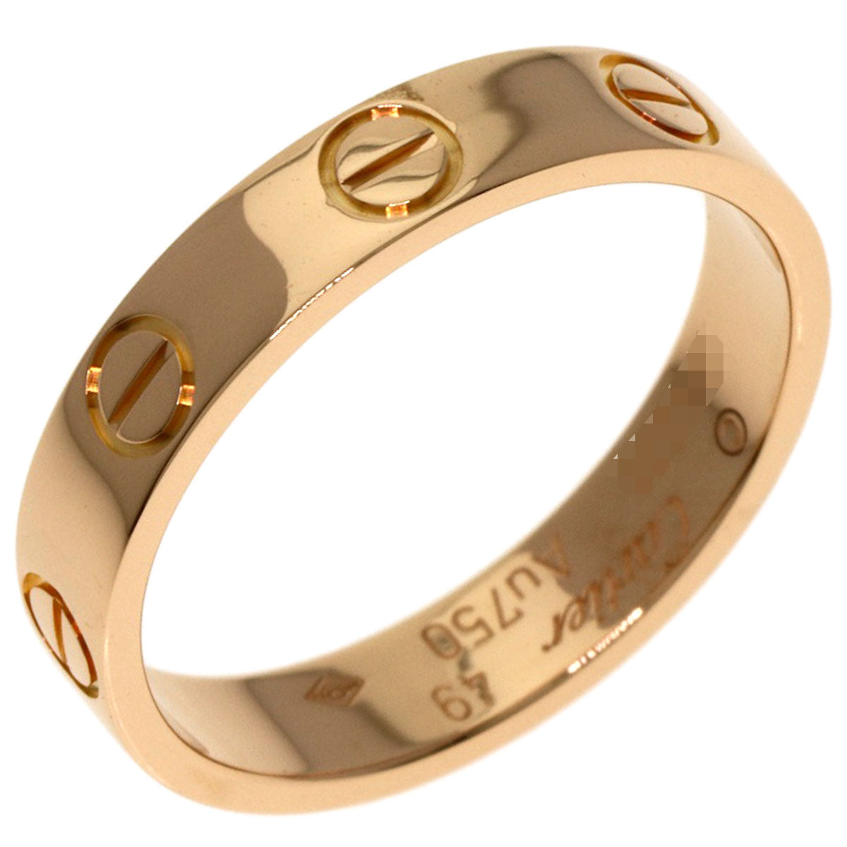CARTIER mini love ring #49 Ring K18 Pink Gold Ladies [Used]