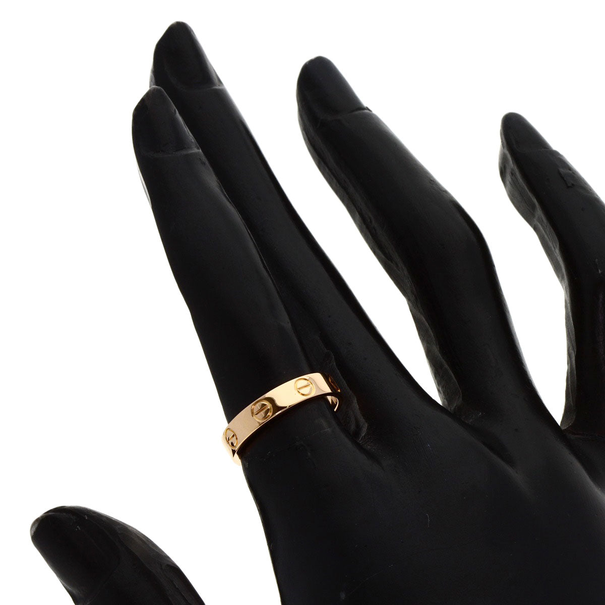 CARTIER mini love ring #49 Ring K18 Pink Gold Ladies [Used]
