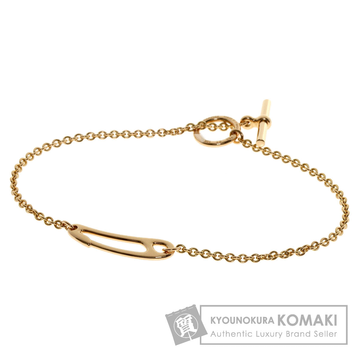HERMES Shane Dunkle Mini Punk Bracelet K18 Pink Gold Ladies [Used]