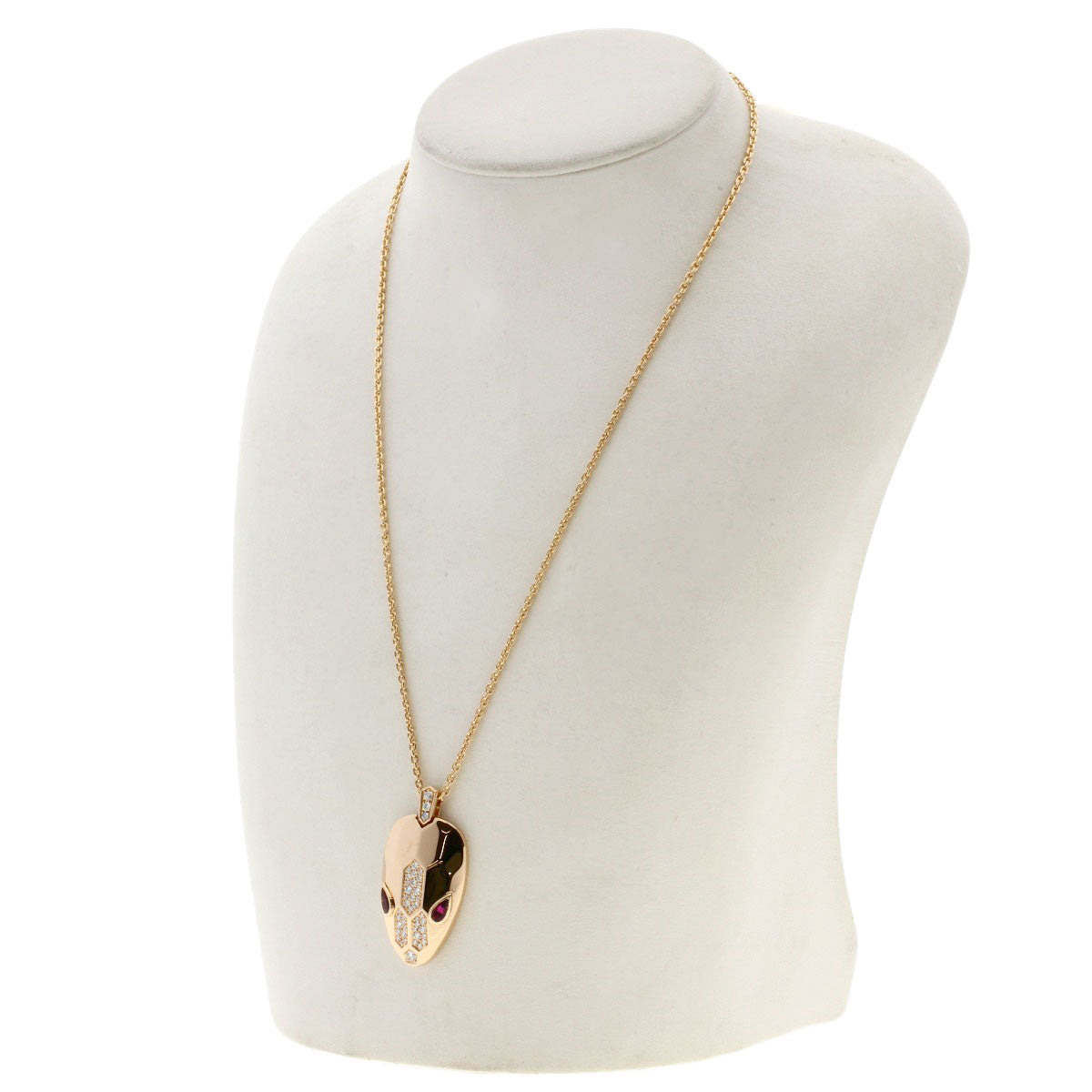 BVLGARI Serpentil Bellite Diamond Necklace K18 Pink Gold Ladies [Used]