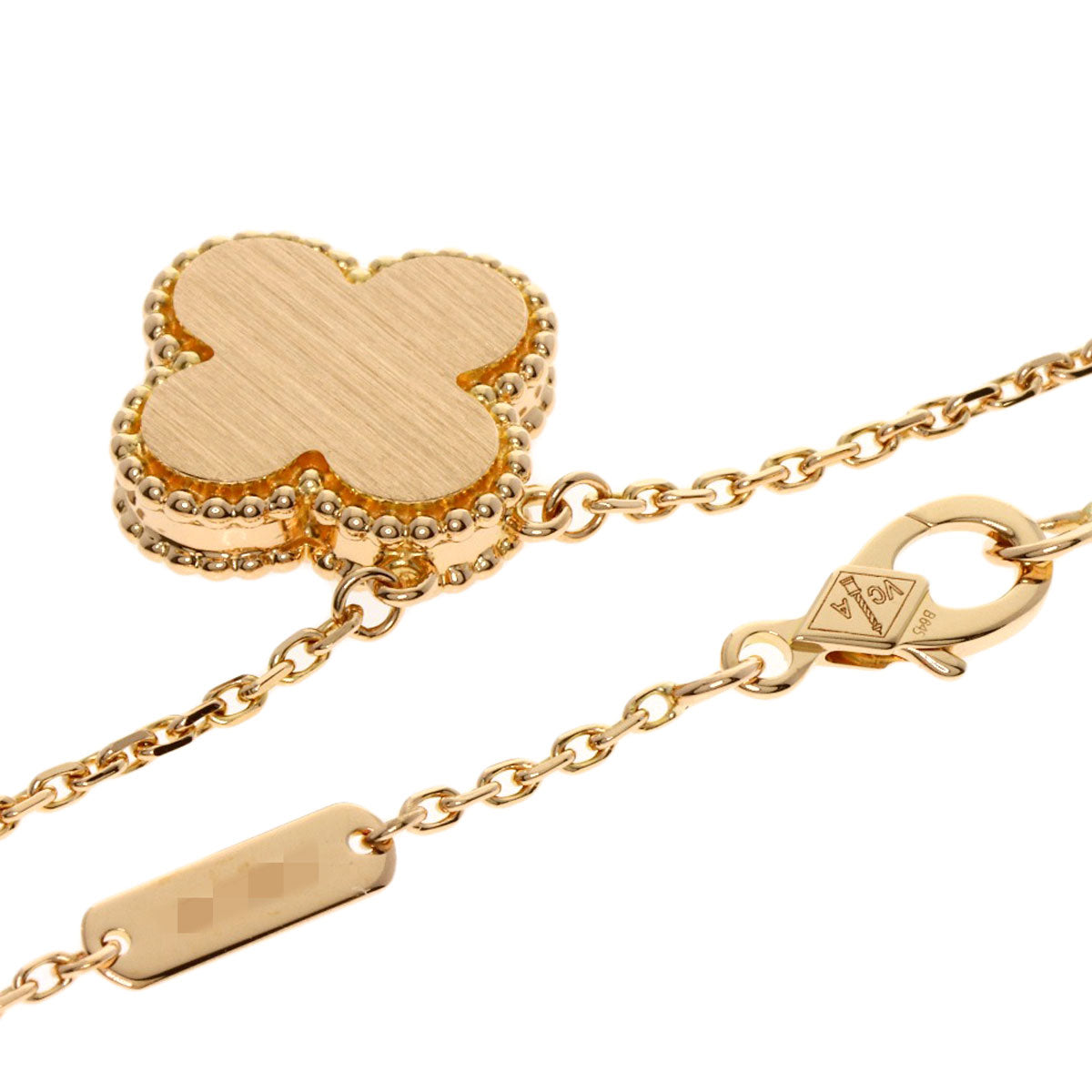 Van Cleef & Arpels Vintage Alhambra Bullseye Diamond Necklace K18 Pink Gold Ladies [Used]