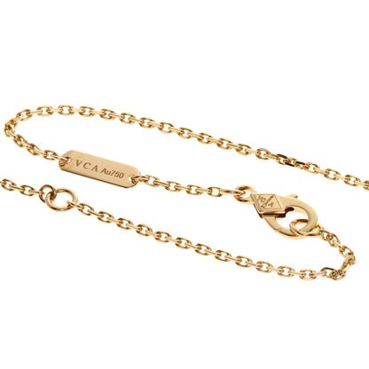 Van Cleef & Arpels Vintage Alhambra Bullseye Diamond Necklace K18 Pink Gold Ladies [Used]