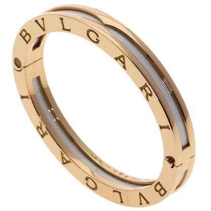BVLGARI B.zero1 S White Ceramic Bracelet K18 Pink Gold Ladies [Used]