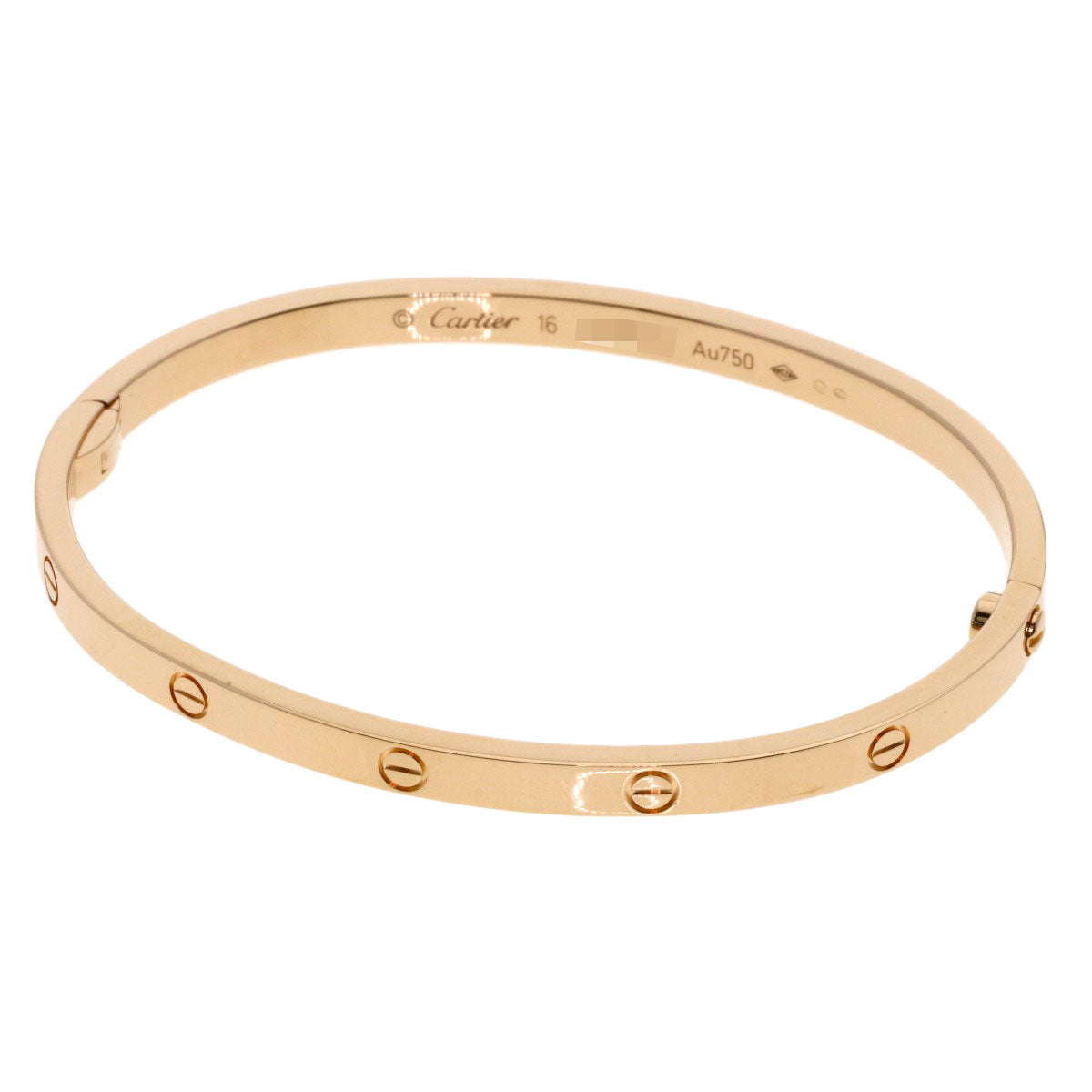 CARTIER LOVE Bracelets SM #16 without driver Bracelet K18 Pink Gold Ladies [Used]