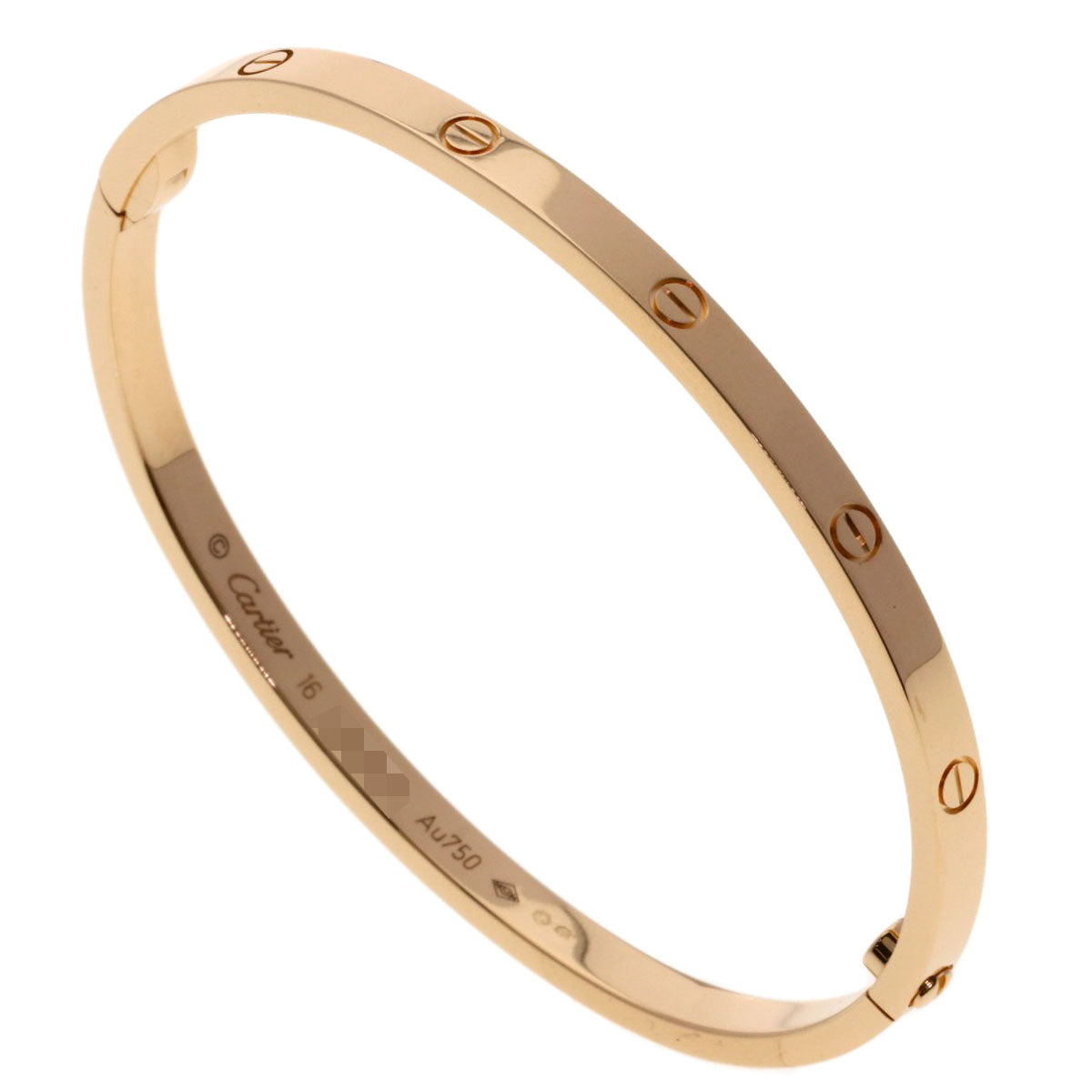 CARTIER LOVE Bracelets SM #16 without driver Bracelet K18 Pink Gold Ladies [Used]
